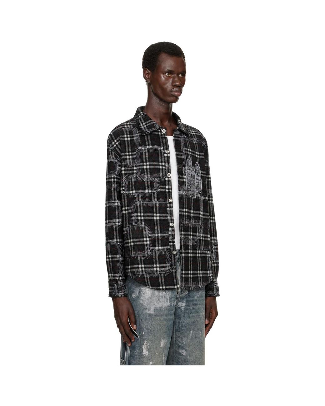 Who Decides War Black Syndicated Flannel Shirt for men