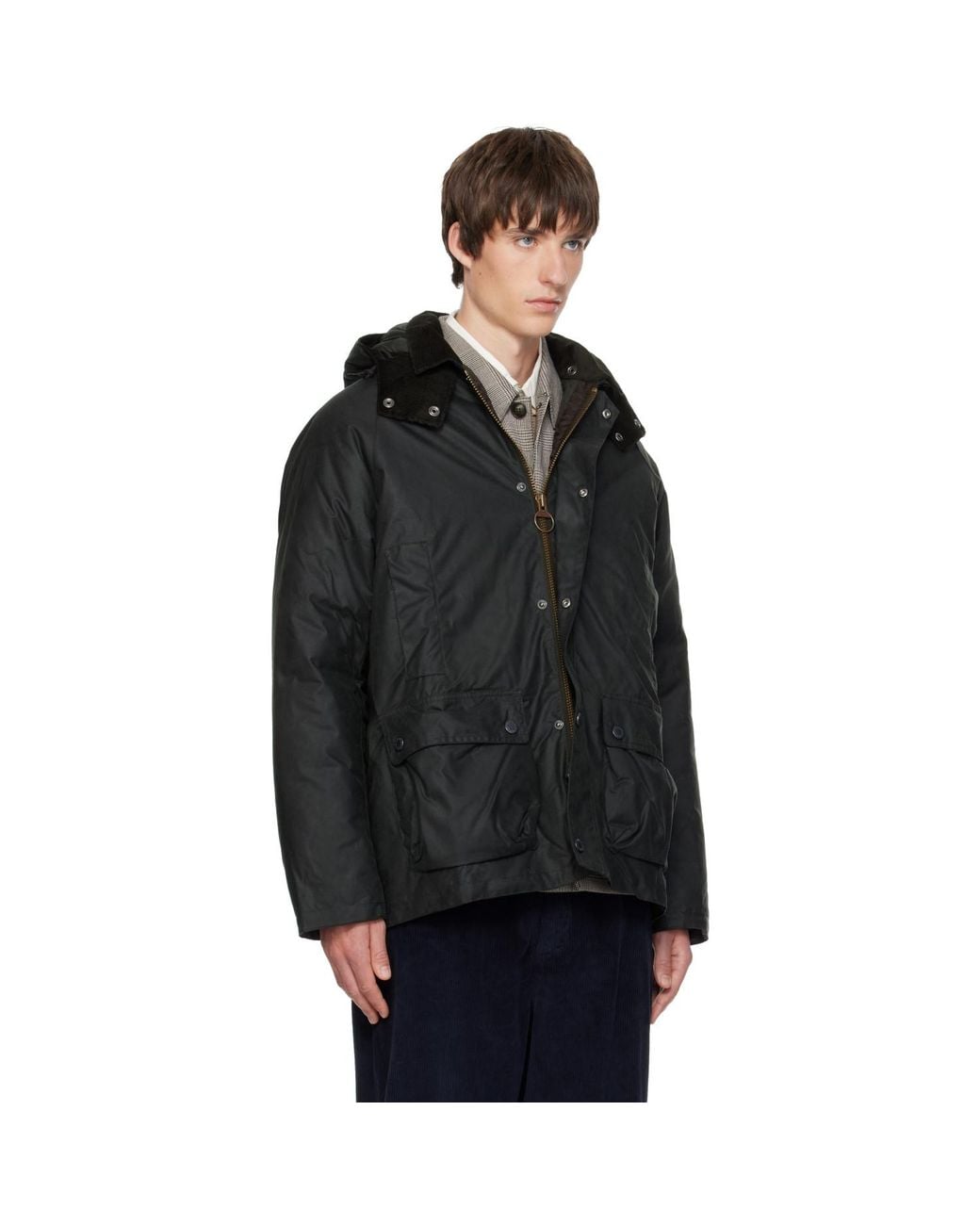 Barbour Black Modern Beaufort Waxed Jacket for men