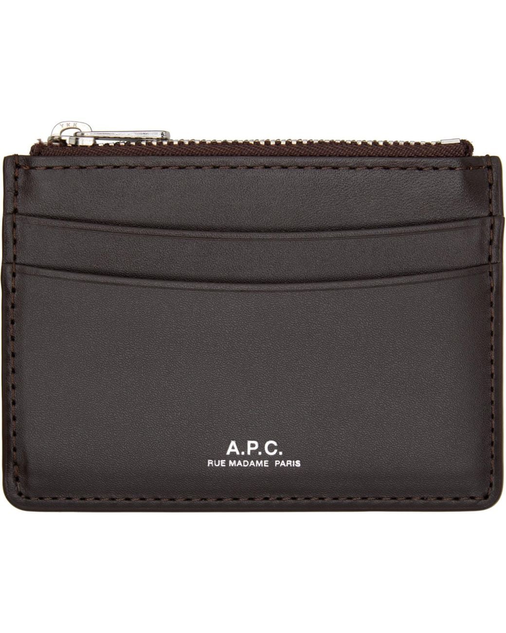 A.P.C. Black Paris Card Holder for men