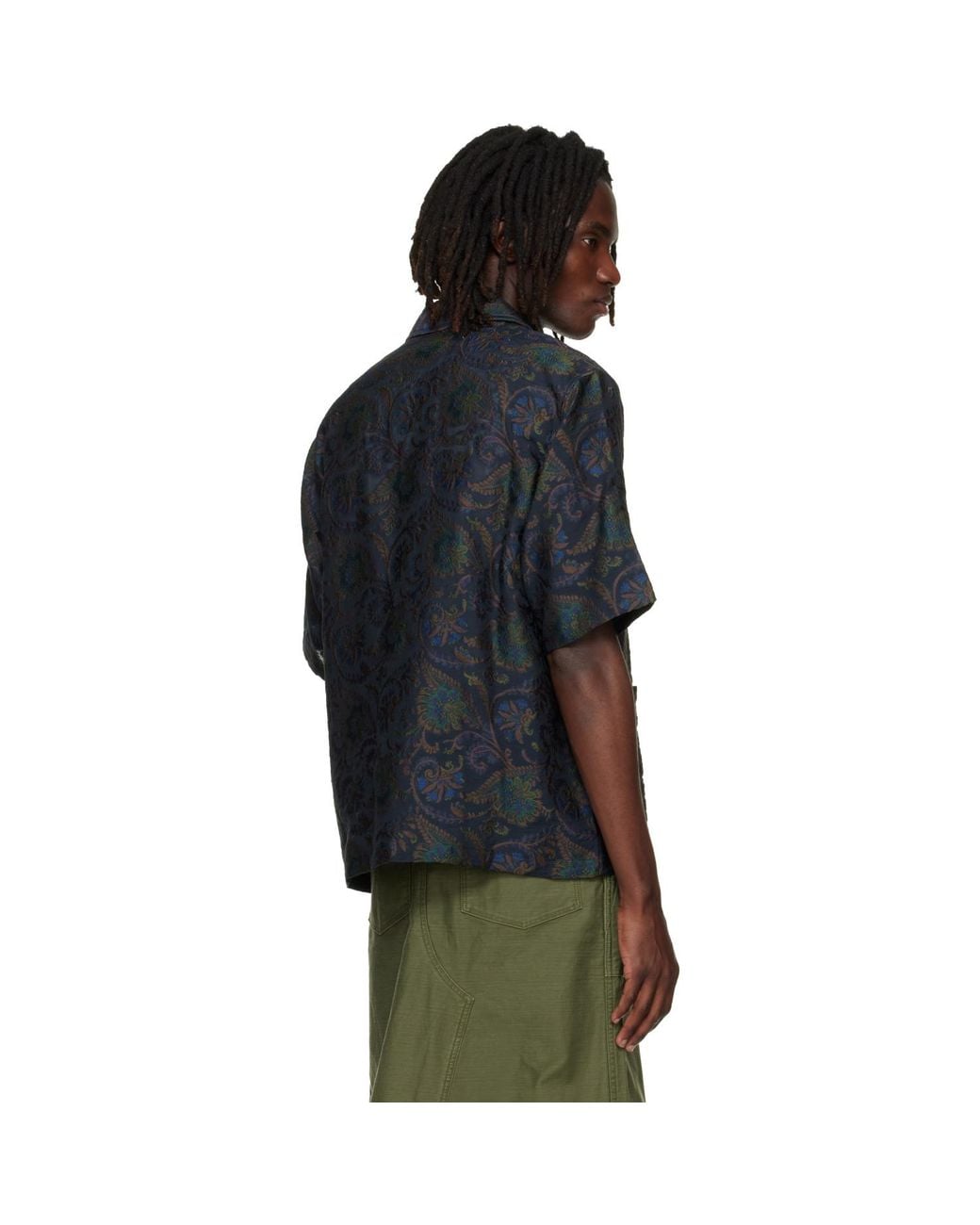 Needles Black Paisley Jacquard Cabana Shirt for men