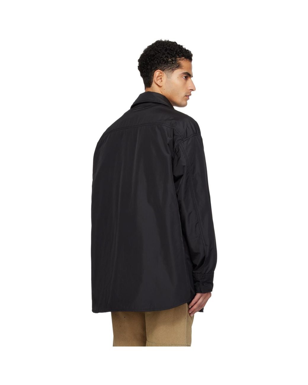 MM6 by Maison Margiela Blue Padded Overshirt for men