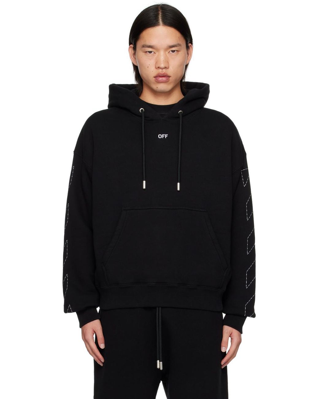【関税込み】Off-White ブラック Off Stitch Skate フーディ off-white-co-virgil-abloh-