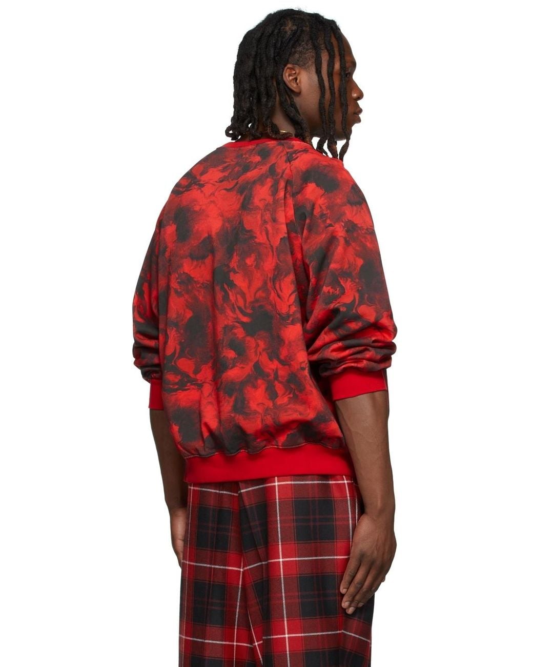 Lu'u Dan Red Ssense Exclusive Rose Burst Sweatshirt for men