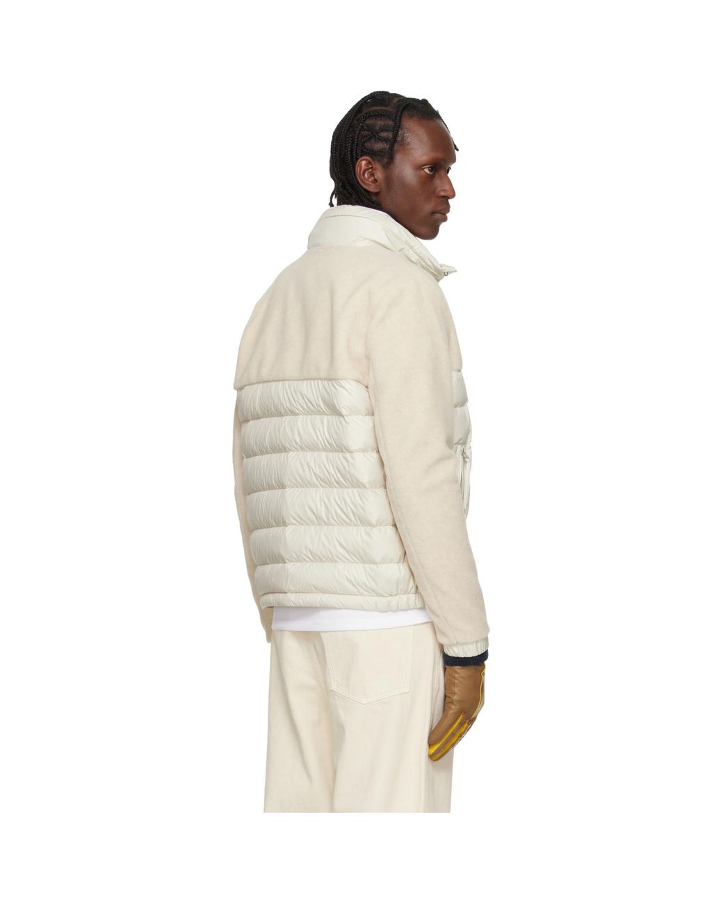 Moncler Natural Mistral Teddy Short Down Jacket for men