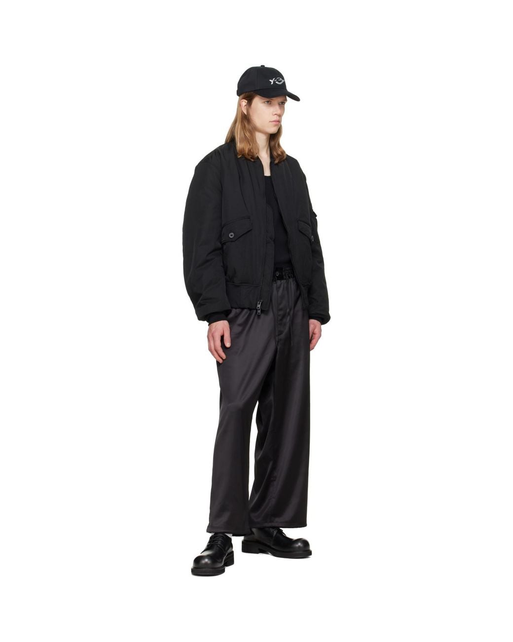 Y-3 Black Cargo Bomber Jacket for men
