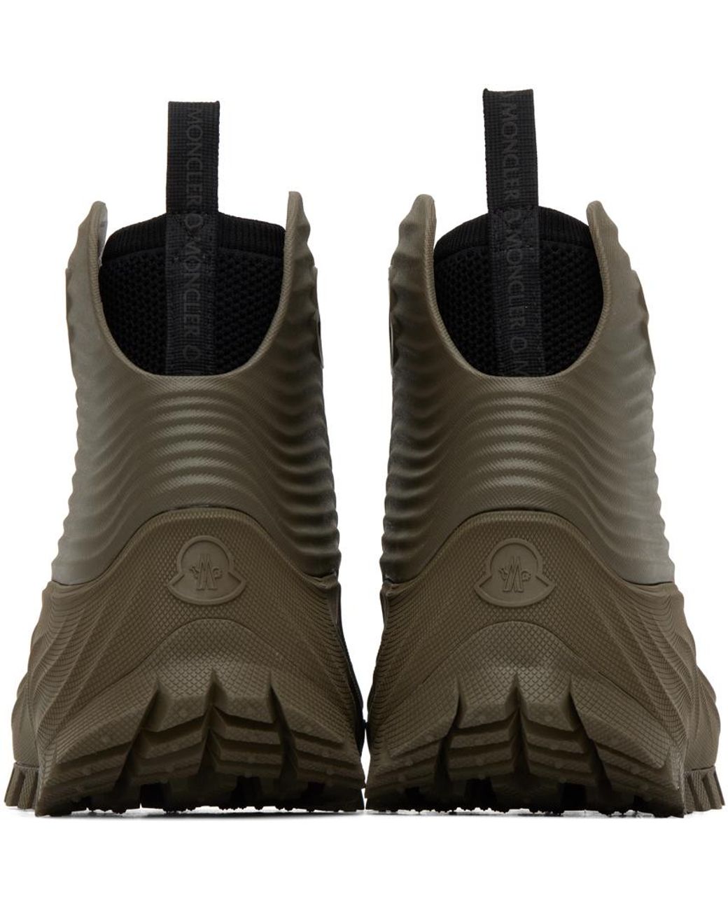 メンズ Moncler カーキ Aqua High レインブーツ ブラック | Lyst