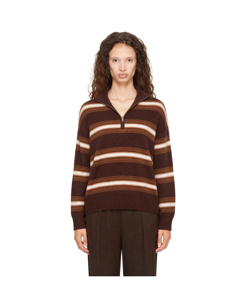 Staud Brown Hudson Cashmere Sweater