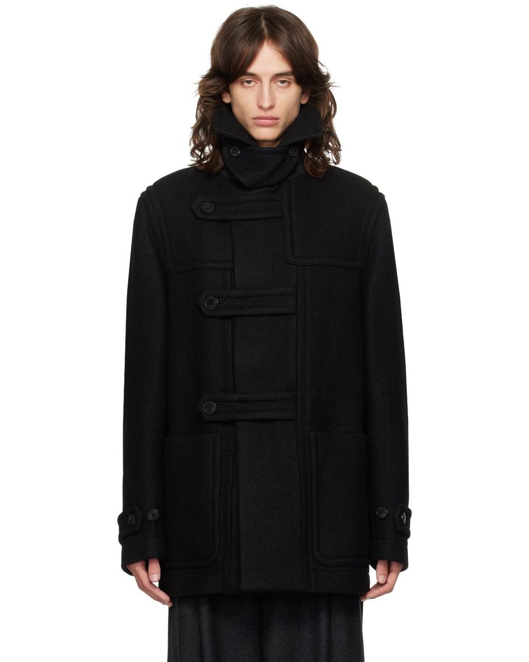 メンズ Dries Van Noten クロップド ダッフルコート ブラック | Lyst メンズ Dries Van Noten クロップド ダッフルコート ブラック | Lyst