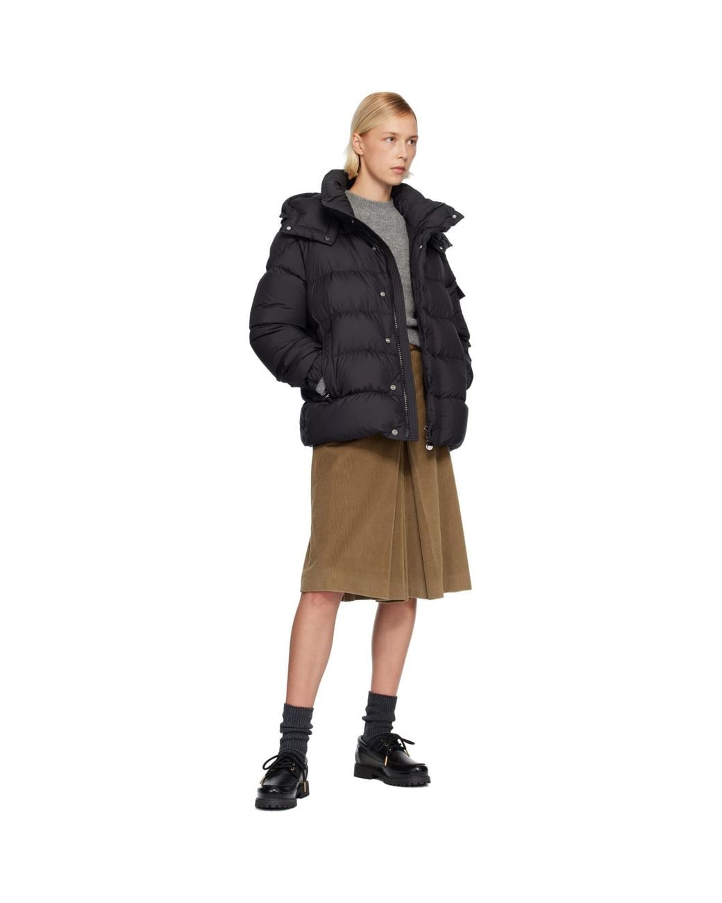 Moncler Black Maya 70 Hooded Short Down Jacket