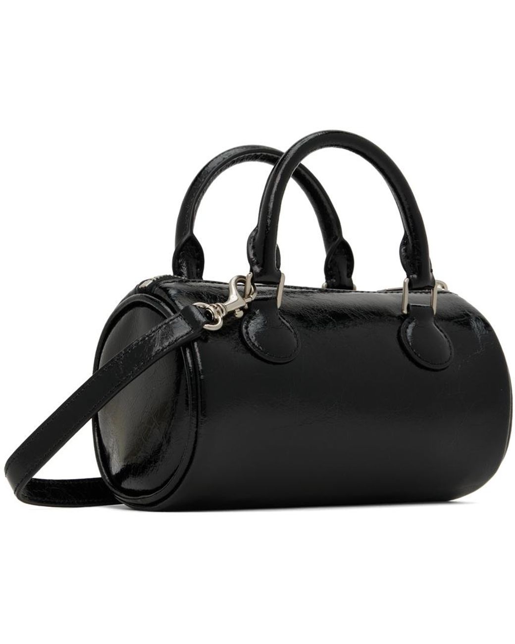☆MARGE SHERWOOD☆ LOG BAG black crinkle Marge Sherwood Hobo shoulder bag glossy black crinkle | Pipe