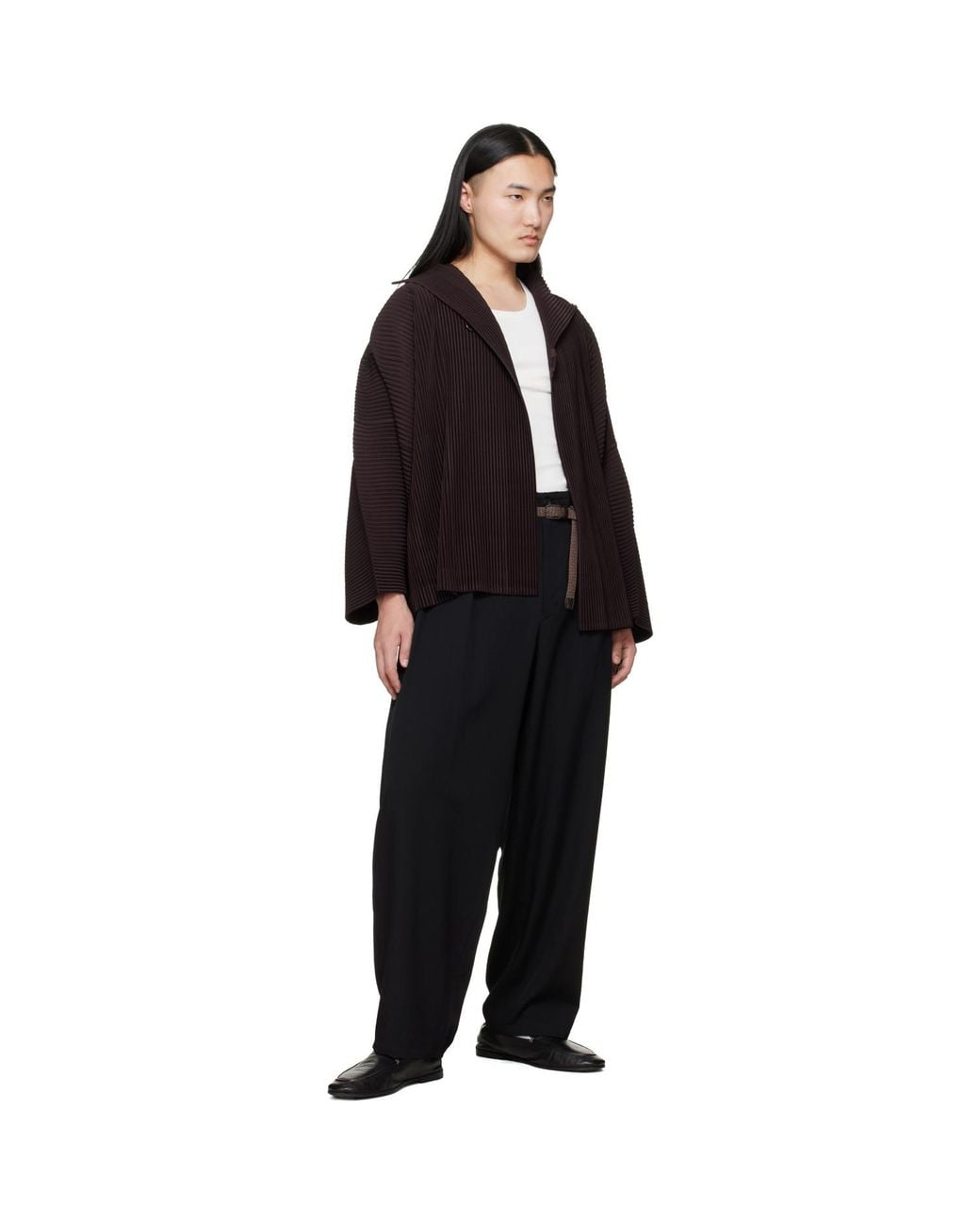 Homme Plissé Issey Miyake Black Braided Belt for men