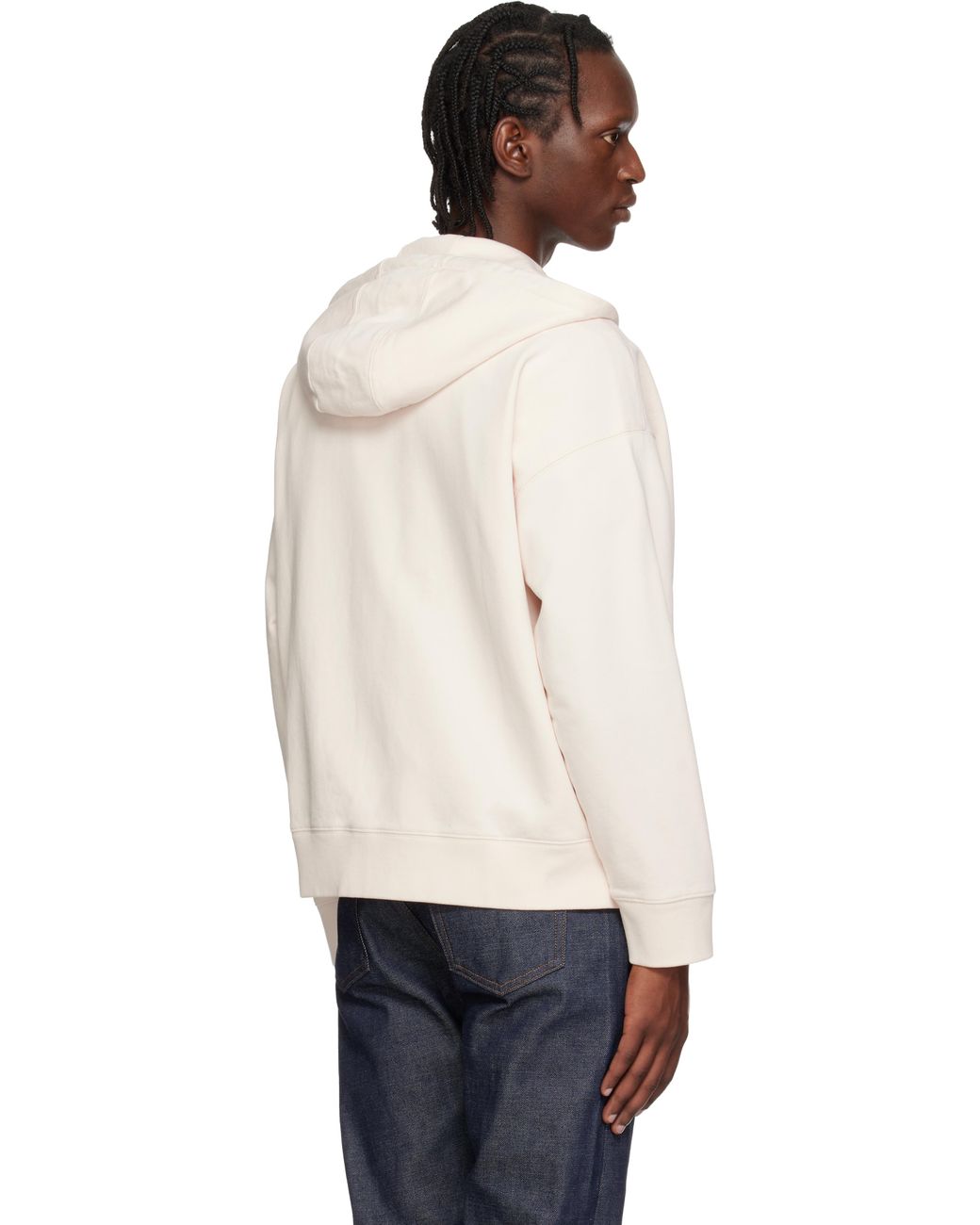 Maison Kitsuné Black Fox Head Zipped Oversize Hoodie for men