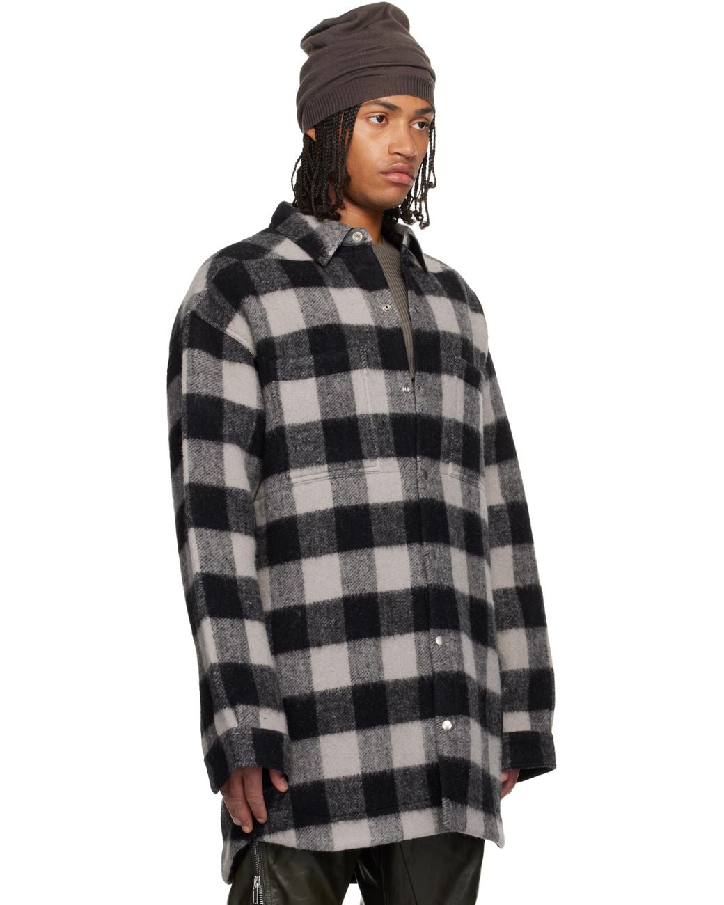 メンズ Rick Owens ブラック Concordians オーバーサイズ オーバーシャツ Black