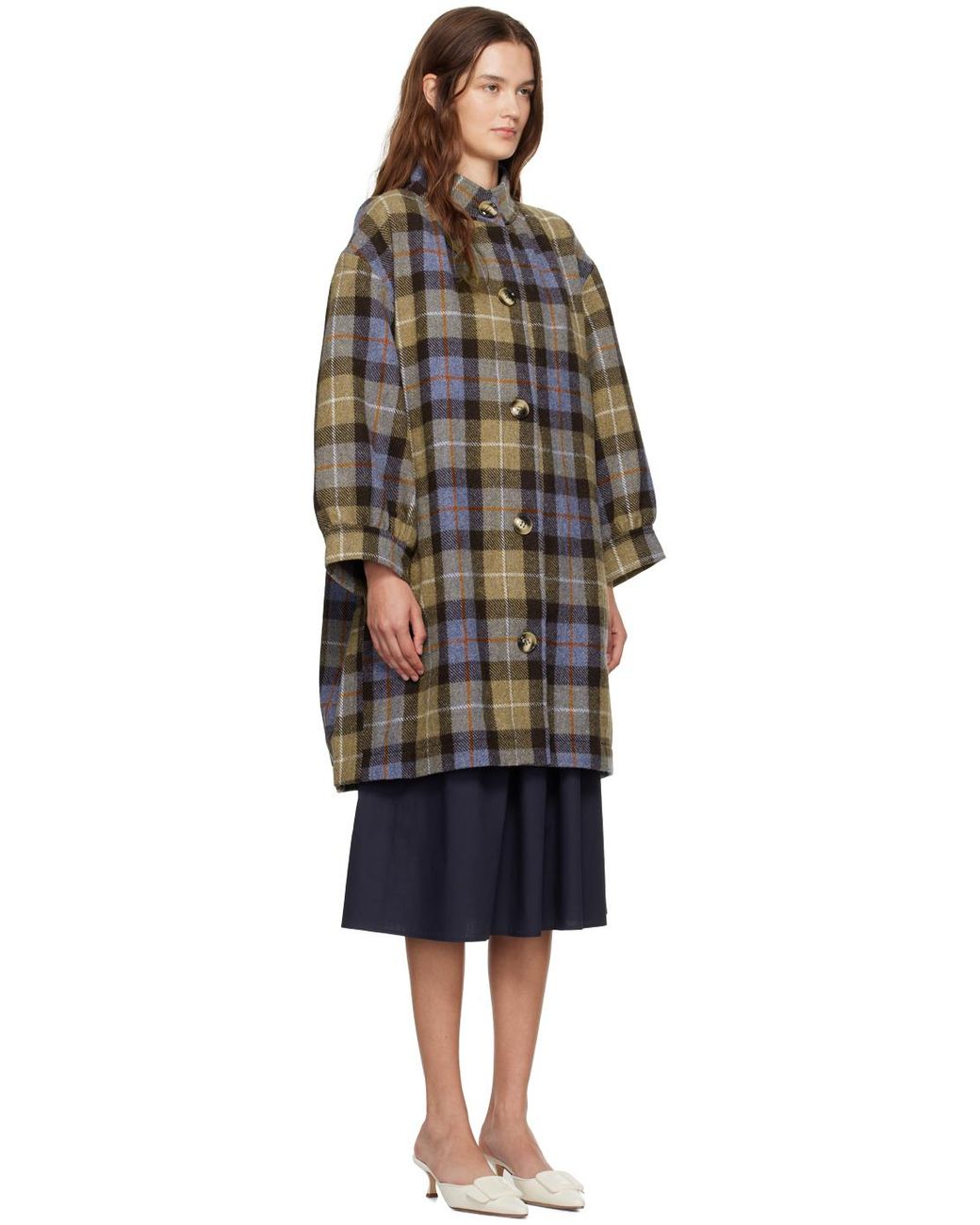 【関税込み】Caro Editions ブルー＆ブラウン Suzy コート Blue & Brown Suzy Coat by Caro Editions on Sale