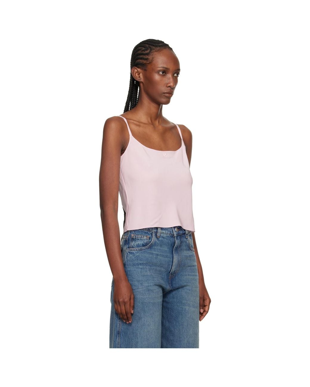 Courreges Black Lingerie Silk Top