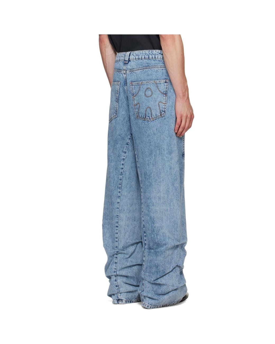 AVAVAV Blue Jessie Pleated Jeans for men