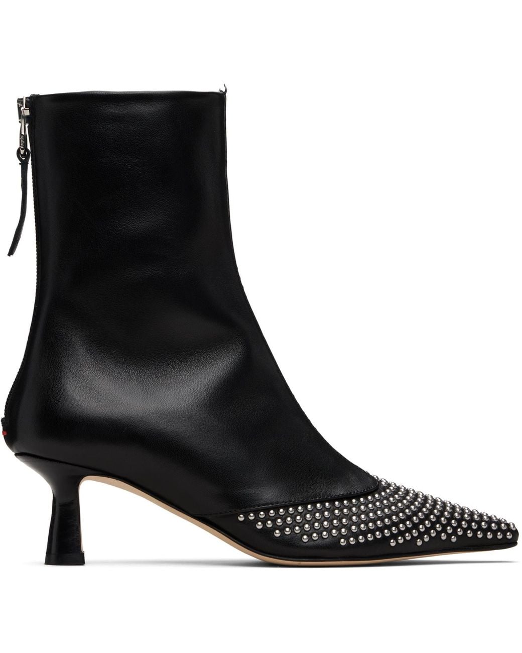 Aeyde Black Sila Mini Stud Leather Boots