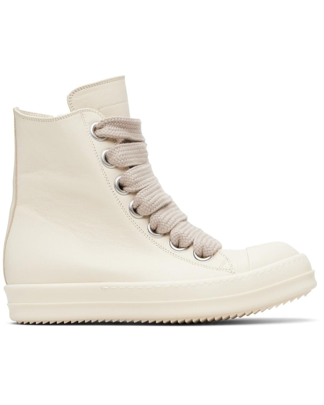Rick Owens White Off- Temple Jumbolace Sneakers for men