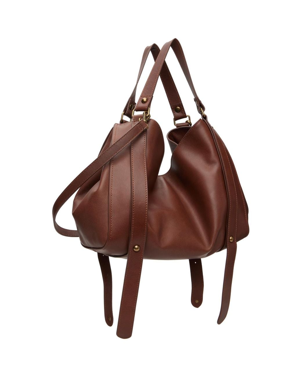 DIESEL Brown D-One Medium Top-Handle Bag