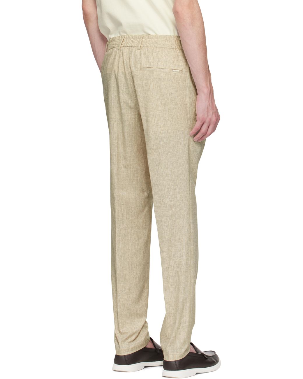 Boss Natural Formal Water-Repellent Trousers for men