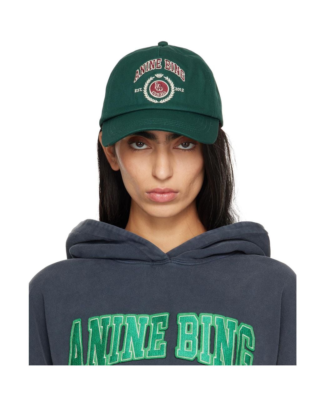 Anine Bing Green Jeremy Collegiate Baseball Cap