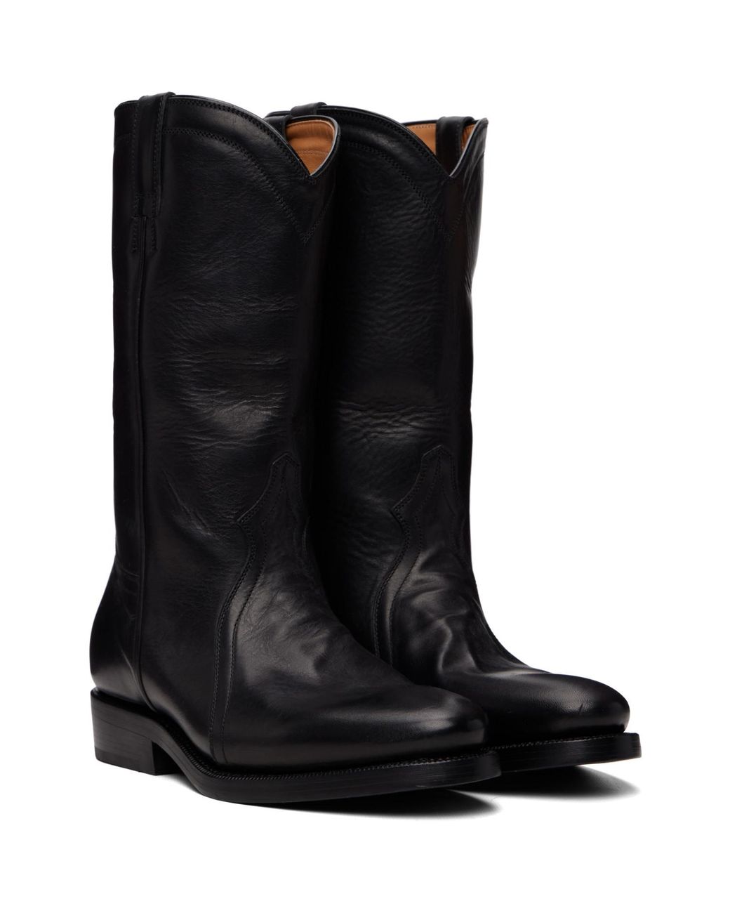 Jil Sander Black Leather Boots
