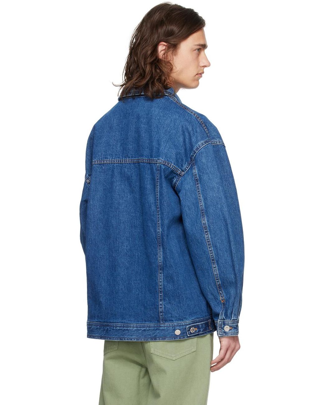 メンズ A.P.C. インディゴ Elvis デニムジャケット ブルー | Lyst