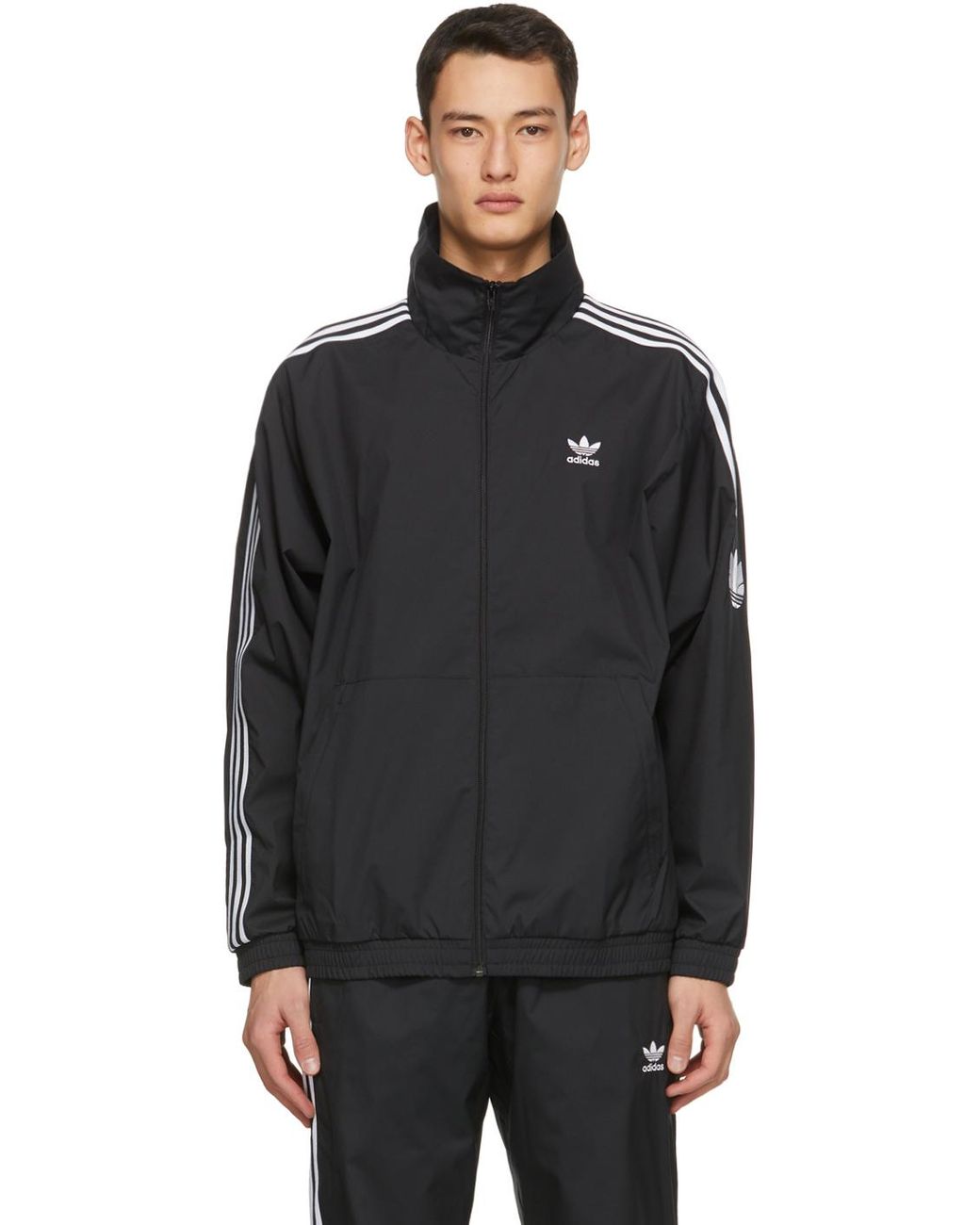 adidas Originals 3d Trefoil Track Jacket in Black for Men Lyst