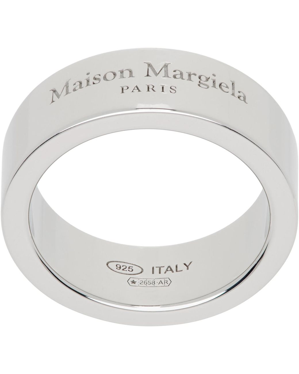 Bague Reference À Logo Maison Margiela pour homme en coloris Metallic
