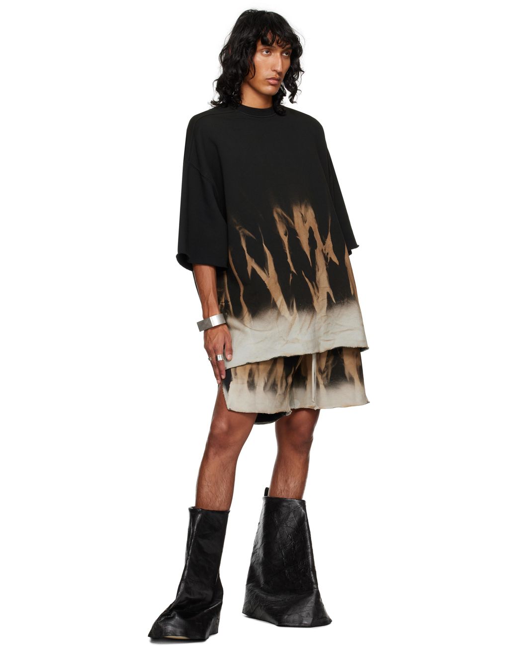 【正規品】Rick Owens ブラック Porterville チェルシーブーツ Rick Owensのブラック Porterville Beatle Bogun チェルシー
