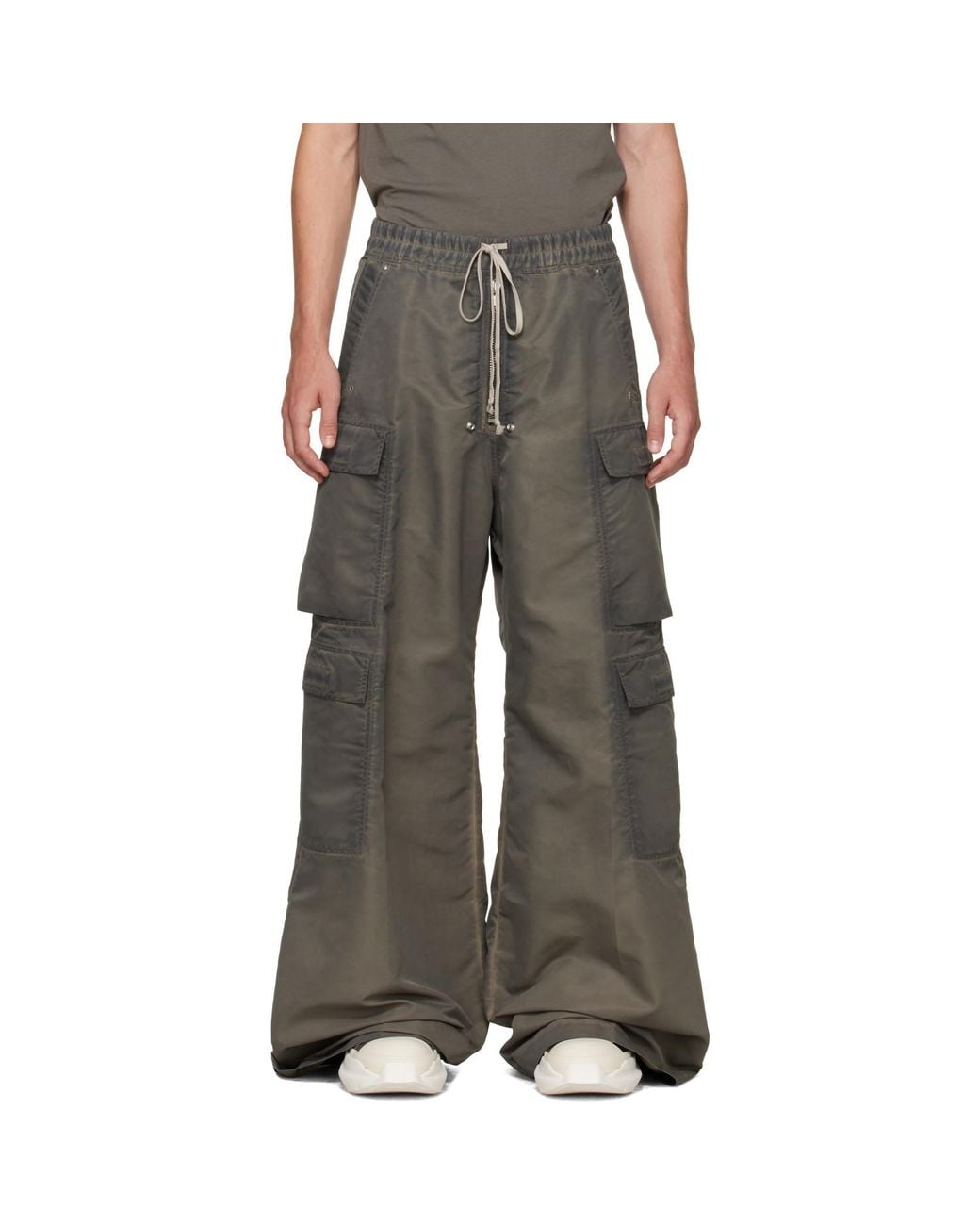 Rick Owens Brown Taupe Tower Double Cargo Jumbo Belas Pants for men