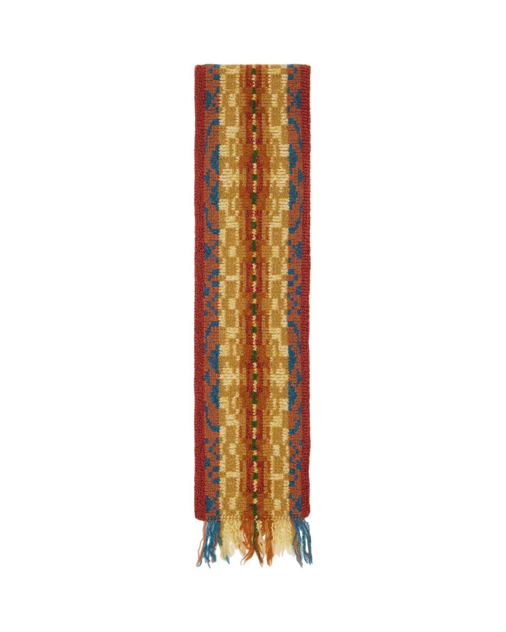 Dries Van Noten Metallic Jacquard Wool Scarf for men