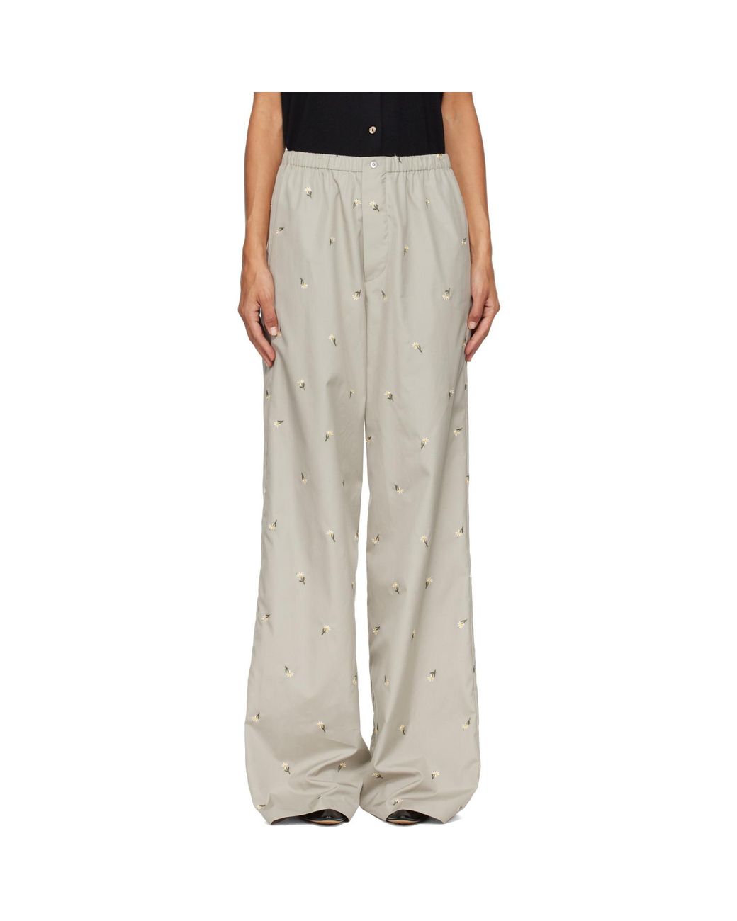Rier Gray Crocus Edelweiss Popeline Trousers