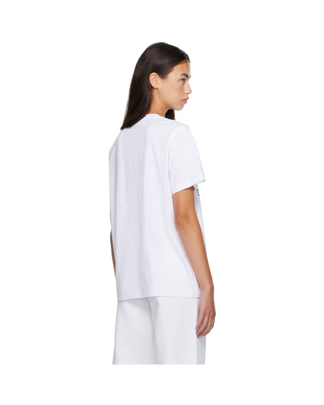 Ganni White Future Jersey Washed Mermaid T-Shirt