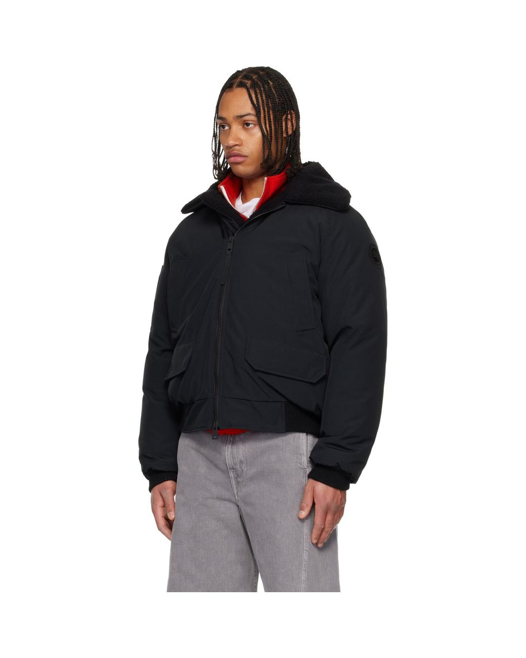 Canada Goose Black Chilliwack Aviator Bomber Down Jacket for men