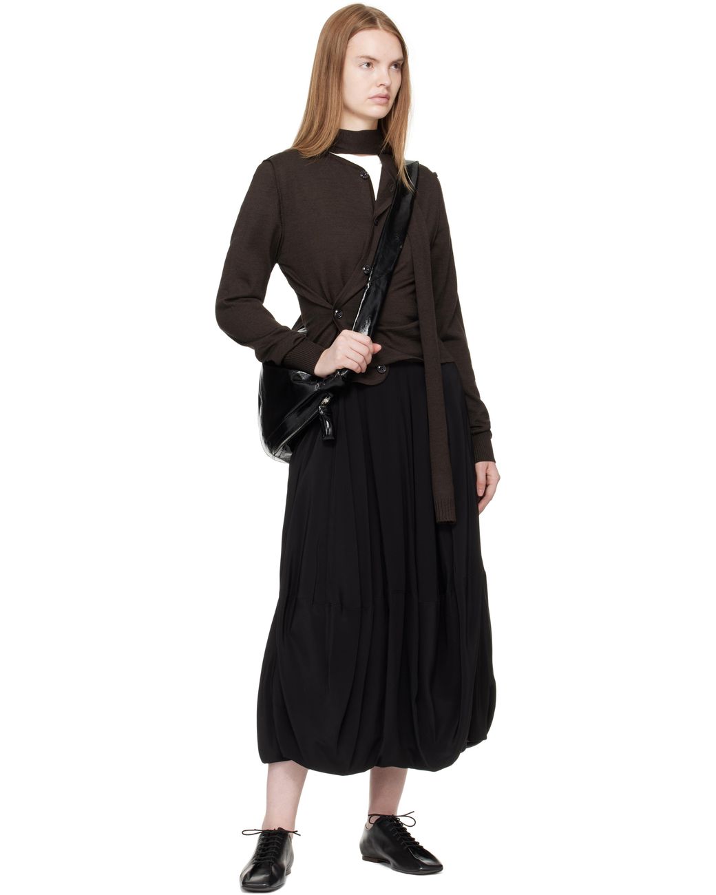 Lemaire Black Souris Flat Classic Derbys