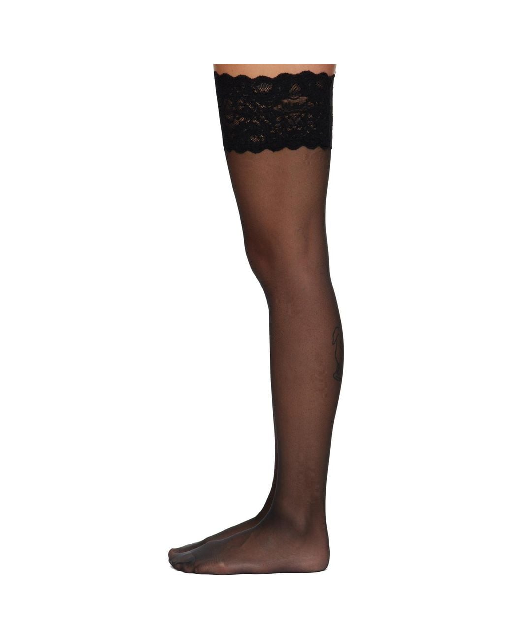 Wolford Brown Satin Touch 20 Stay-Up Stockings
