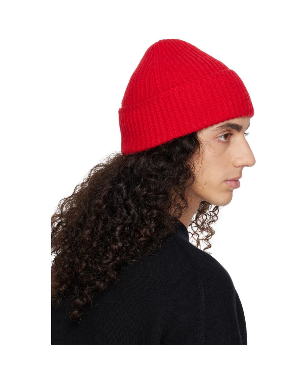 YACAIA Black Y-0004 Merino & Cashmere Beanie for men