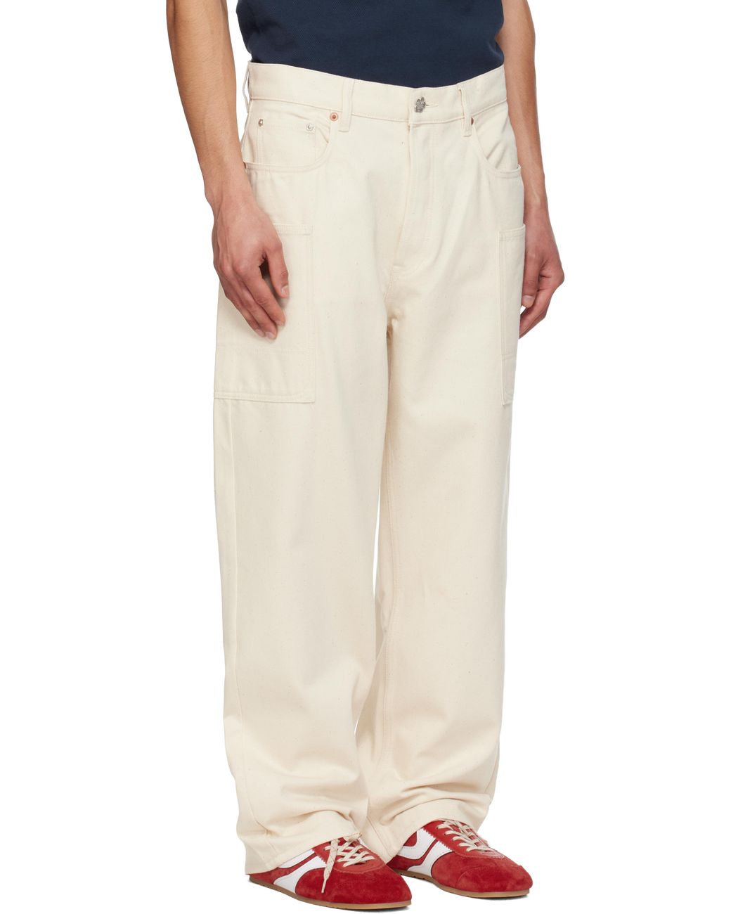 KENZO Natural Off- Paris Cargo Monkey Fit Jeans for men