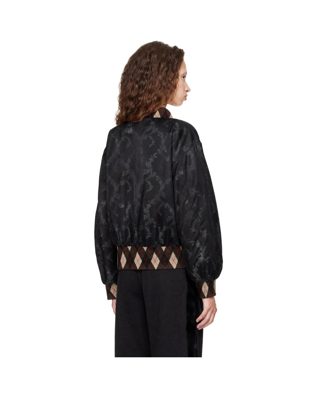 Chopova Lowena Black Crescent Bomber Jacket