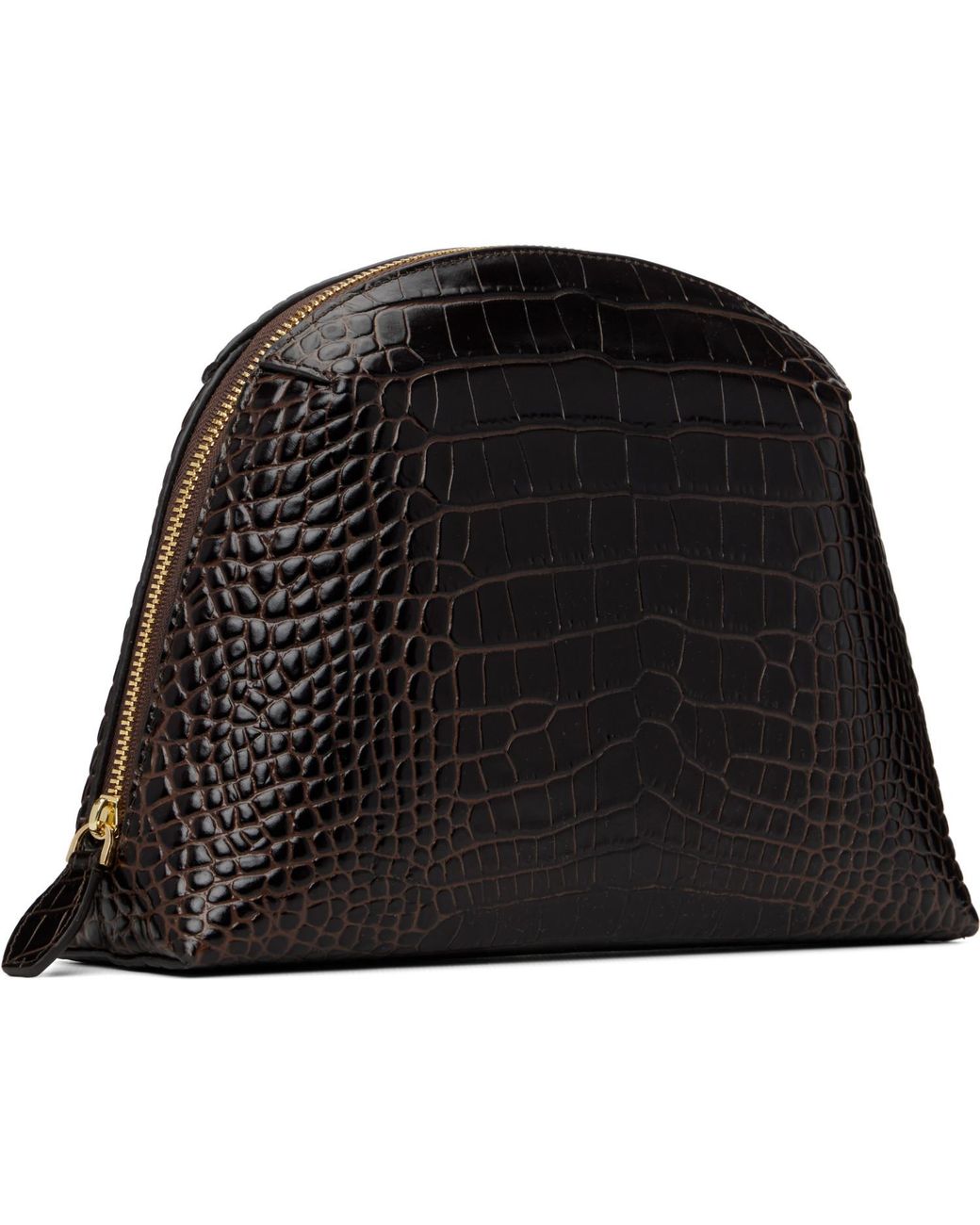 Totême Black Medium Croco-Embossed Day Clutch