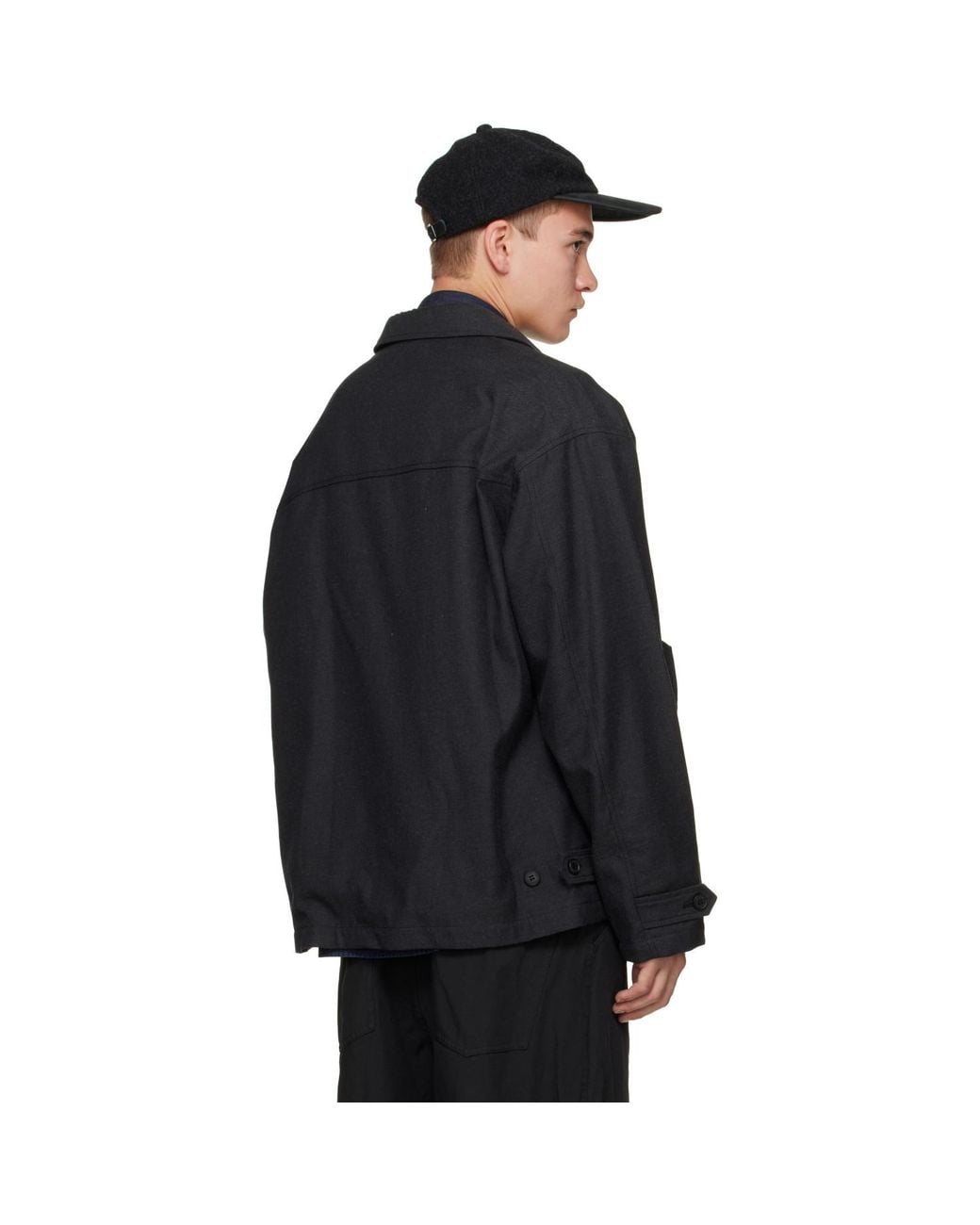 Comme des Garçons Blue Cotton Wool Serge Jacket for men