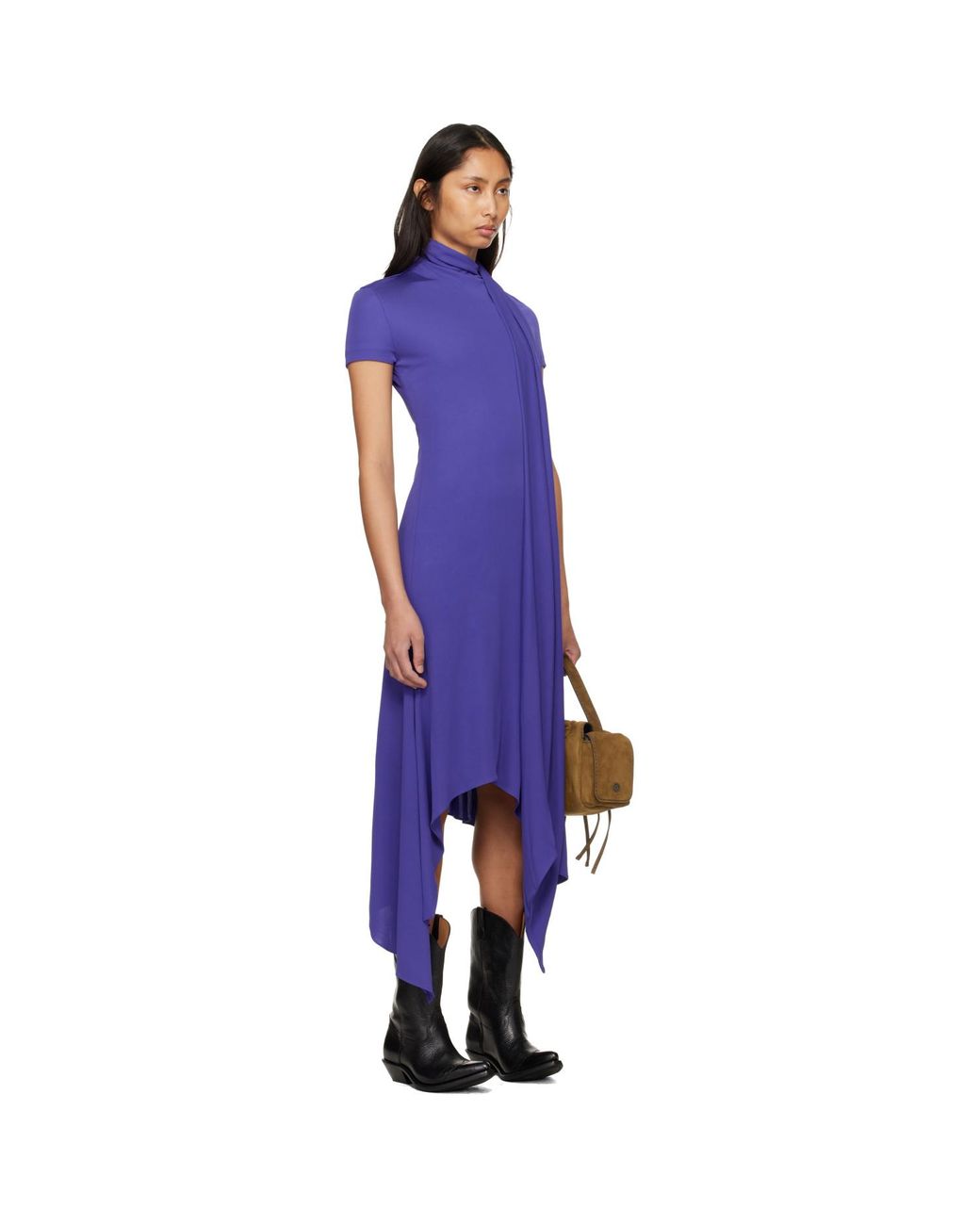 Acne Blue Layered Midi Dress