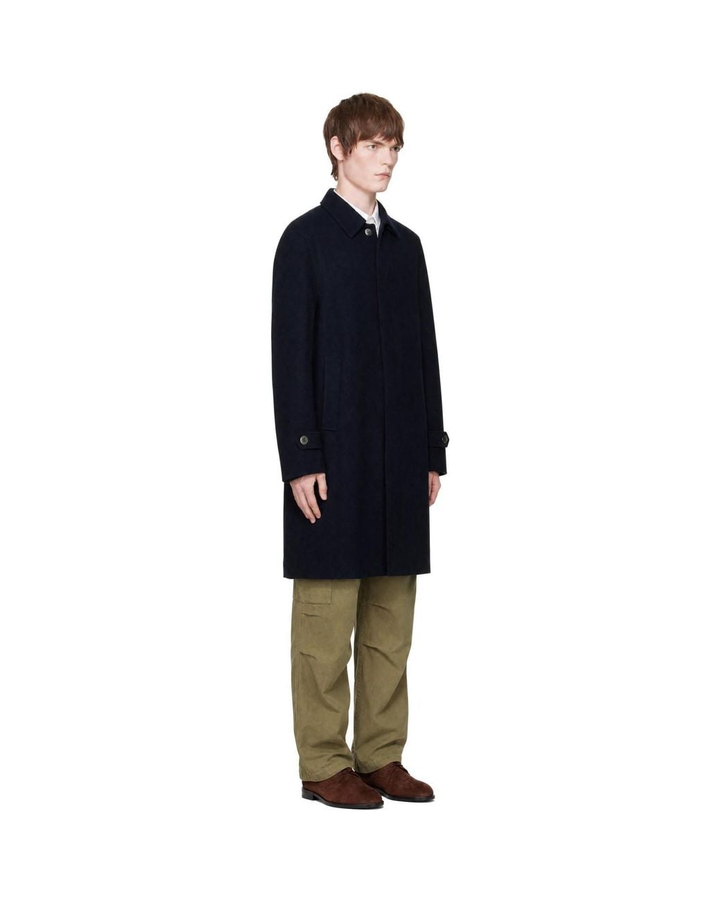Palmes Blue Cedric Wool Coat for men