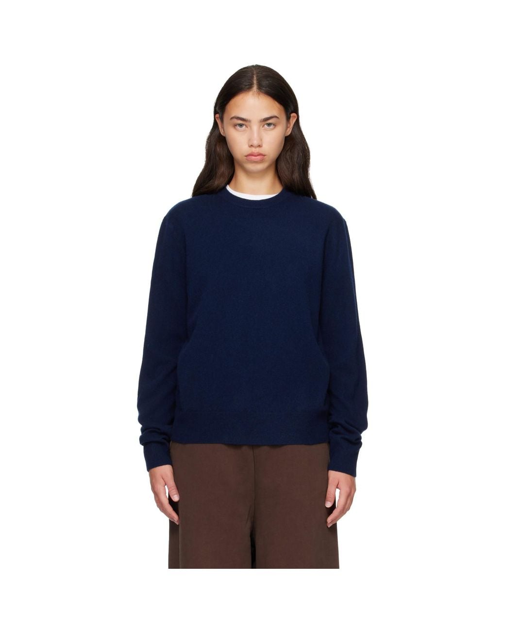 Entire studios Blue Knit Cashmere Crewneck Sweater