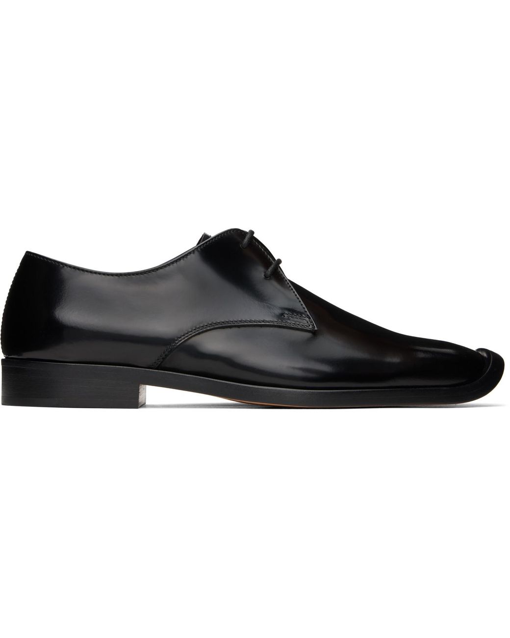 Bottega Veneta Black Comma Lace-Up Derbys for men