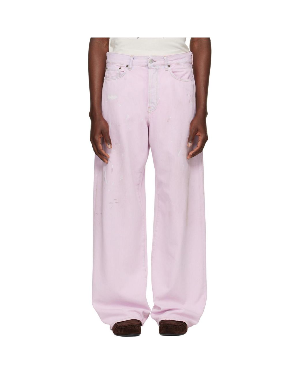 Acne Pink Loose Fit 1981 Jeans for men