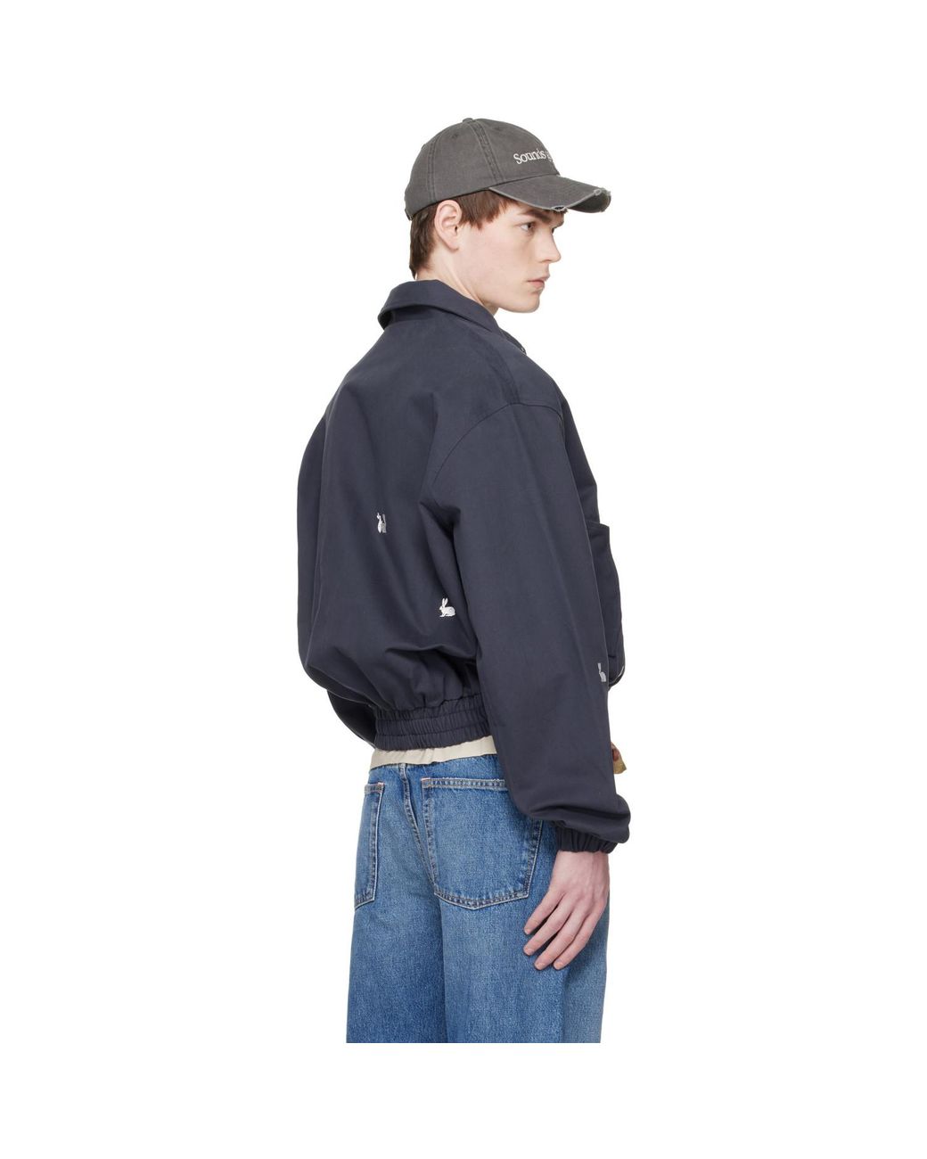 Carne Bollente Blue Hareington Horny Jacket for men