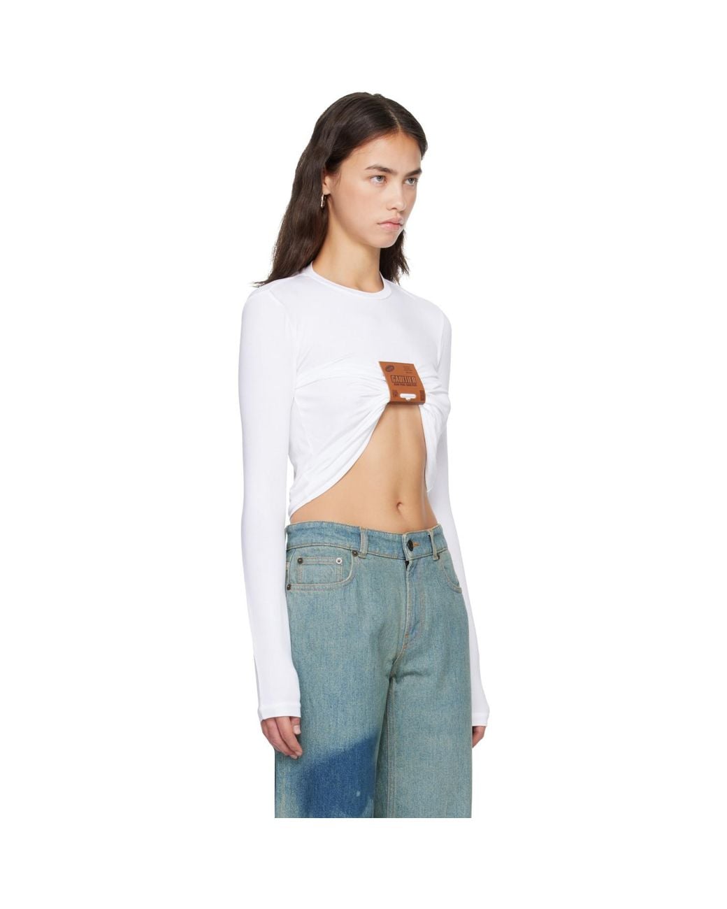 Jean Paul Gaultier White 'The Label' T-Shirt