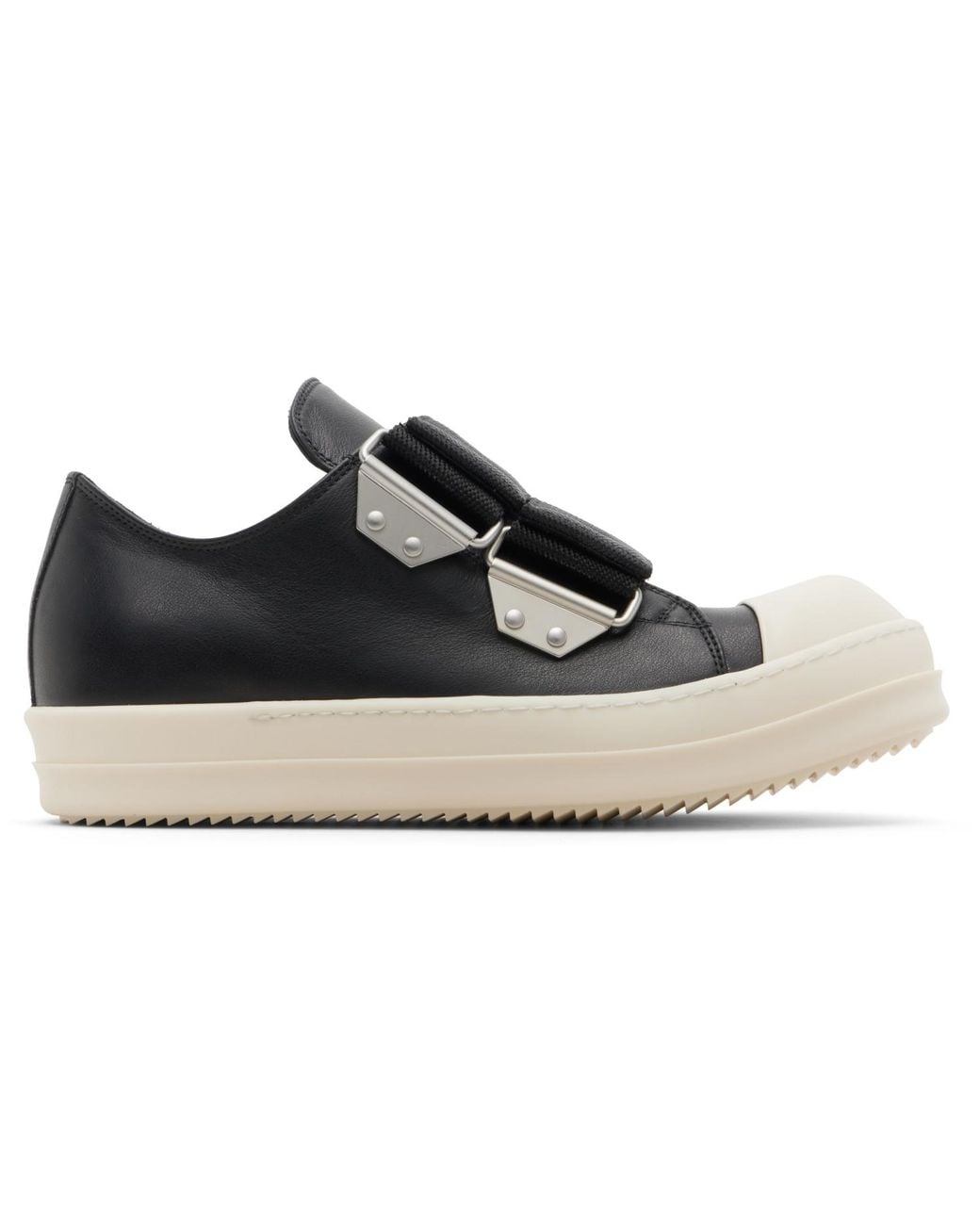 Rick Owens Black Temple Strap Low Sneakers